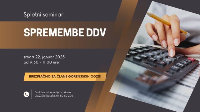 Webinar: Spremembe DDV